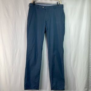 🦙 Peter Millar washed navy flat front khakis